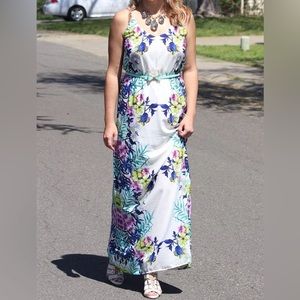 White Floral Maxi Dress